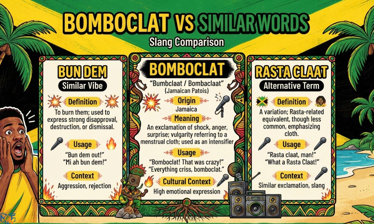 Bomboclat vs Similar Words