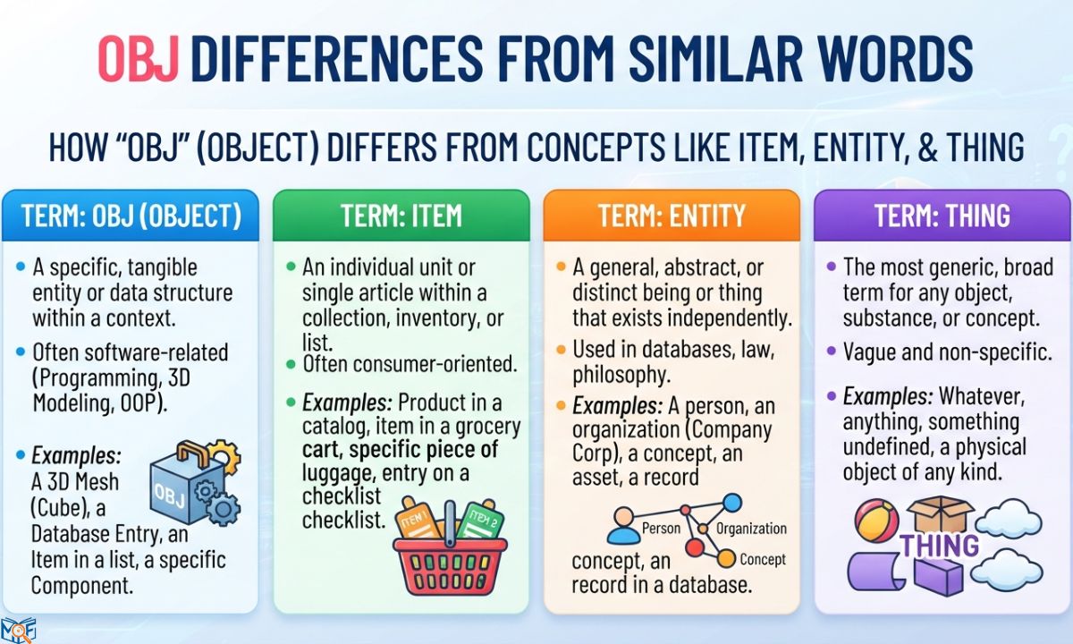 Differences OBJ Similar Words 