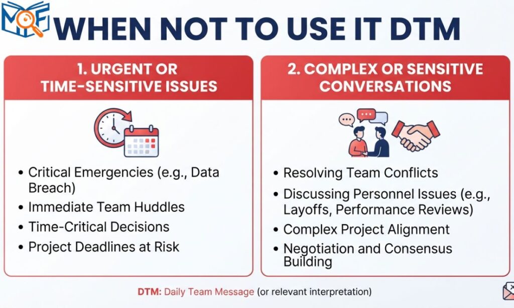 DTM When NOT to Use It