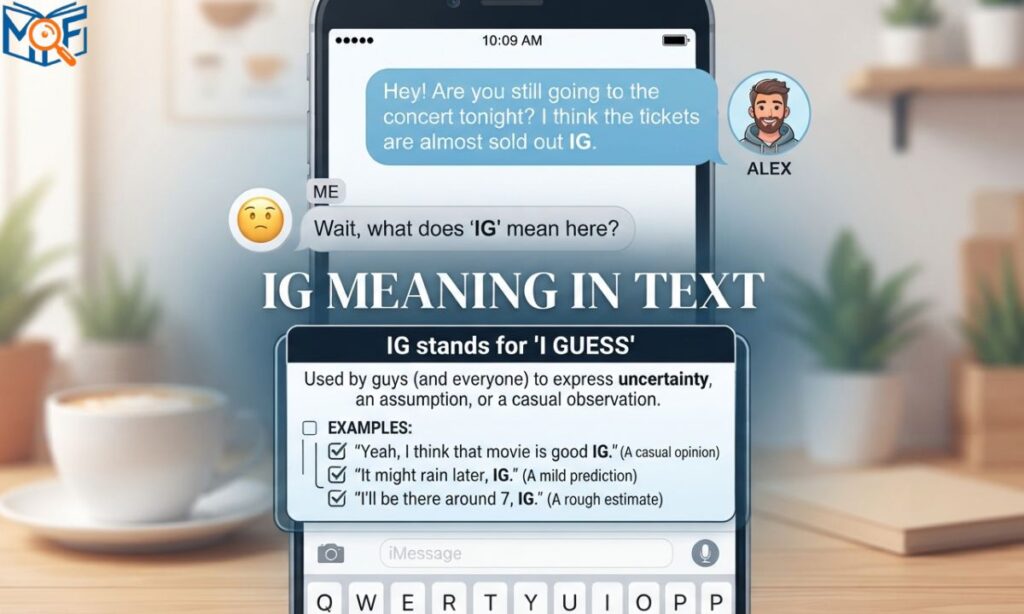 Ig mean in text from a guy